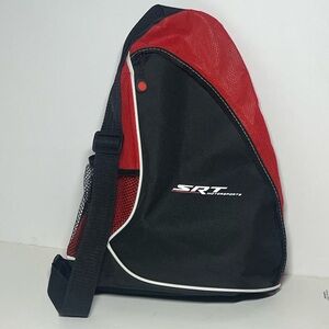 SRT Motorsports Crossbody Sling Backpack Dodge High Performance Bag Red Black